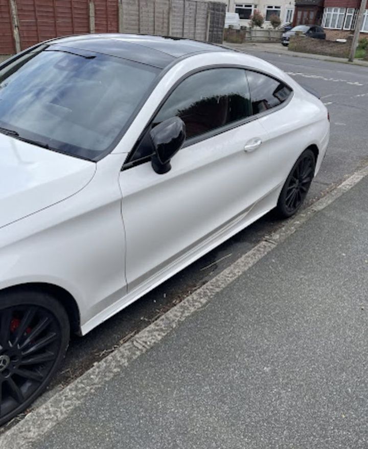 White Mercedes coupé finished after repair at E17 Bodyworks