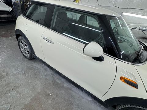Mini Cooper finished, door resprayed and polished